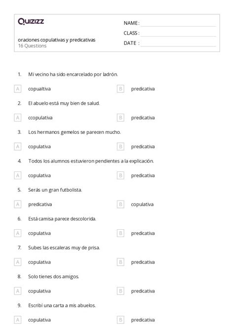 Oraciones Completas Hojas De Trabajo Para Grado En Quizizz