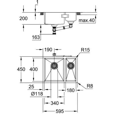 GROHE K700U Zlewozmywak Ze Stali Szlachetnej 31577SD1 Sklep ELazienki