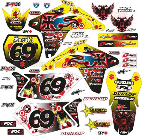 Suzuki Rmz Logos Decals Stickers And Graphics Mxg One Best Moto Decals