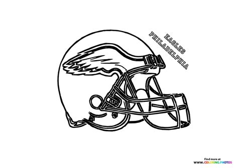 Philadelphia Eagles NFL helmet - Coloring Pages for kids