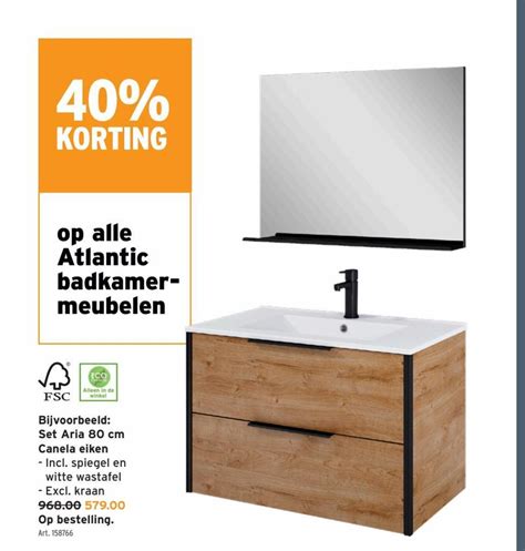 Bijvoorbeeld Set Aria 80cm Canela Eiken Promotie Bij GAMMA