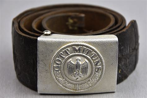 Army Heer Dress Belt With Aluminum Buckle Bevo Militaria Military