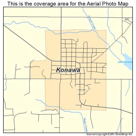 Aerial Photography Map of Konawa, OK Oklahoma