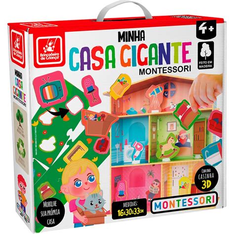 Minha Casa Gigante Montessori Brinquedo Educativo De Madeira Brinquedos