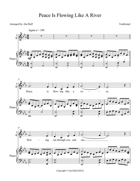 Peace Is Flowing Like A River Arr Jim Duff By Jim Duff Sheet Music For Choir At Sheet Music