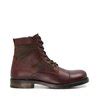 Bottes D Contract Es Lacets En Cuir Cornered Marron Cuir Dune