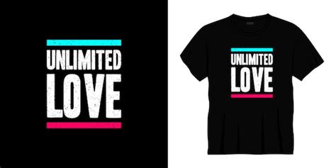 Premium Vector Unlimited Love Typography T Shirt Design