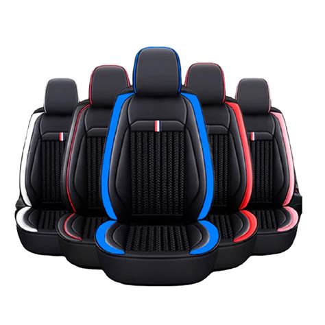 Ripley KIT FUNDA CUBRE ASIENTO CUERO AUTO PREMIUM LUXURY AZUL