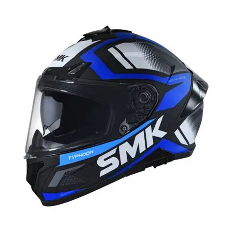 Casco Integrale Smk Typhoon Thorn Nero Bianco Blu