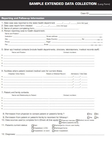 FREE 10 Research Data Collection Form Templates In MS Word PDF