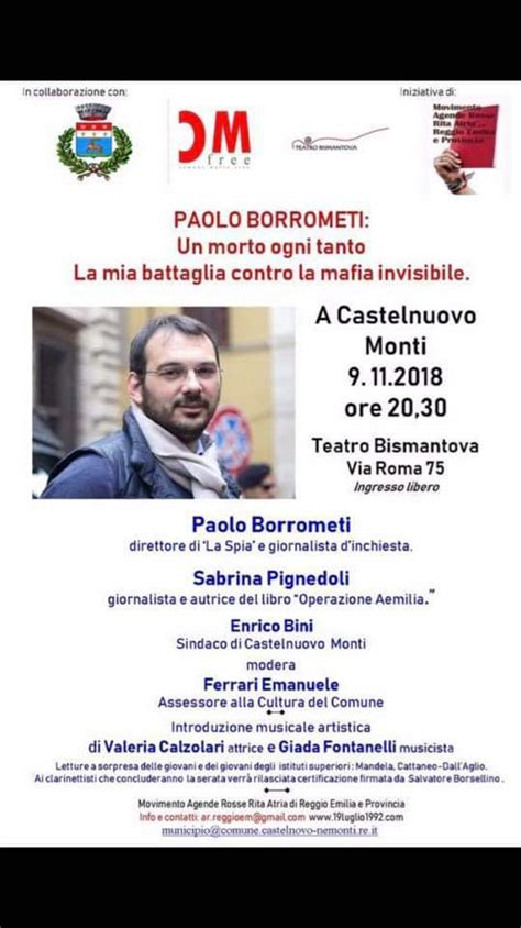 Paolo Borrometi Presenta Il Suo Libro Contro La Mafia A Castelnovo Il