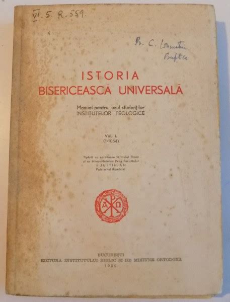 ISTORIA BISERICEASCA UNIVERSALA MANUAL PENTRU UZUL STUDENTILOR