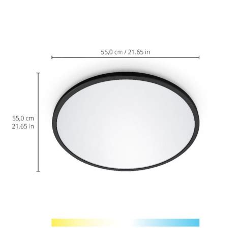 WiZ Plafonnier LED à intensité variable SUPERSLIM LED 32W 230V noir