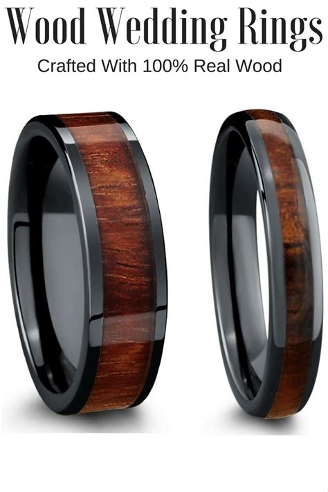 WOW! Finally some unique mens wedding ring. These mens wood wedding ...