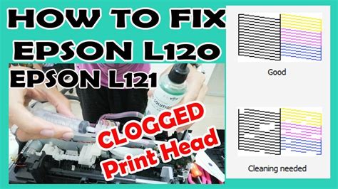 EPSON L120 Printer Clogged Ink Problem Fix EPSON L121 Printer Clogged