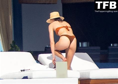 Kaia Gerber Looks Sexy In A Tiny Orange Thong Bikini In Los Cabos 17