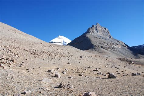 04 Mount Kailash South Face And Nandi From Confluence Of Two Rivers