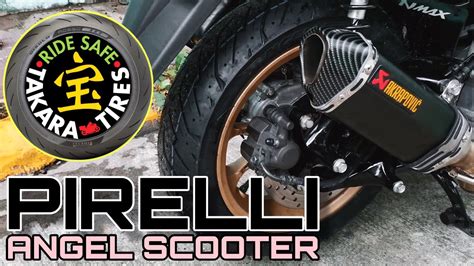 NMAX TIRE UPGRADE PIRELLI ANGEL SCOOTER BY TAKARA TIRES BAR END SIDE