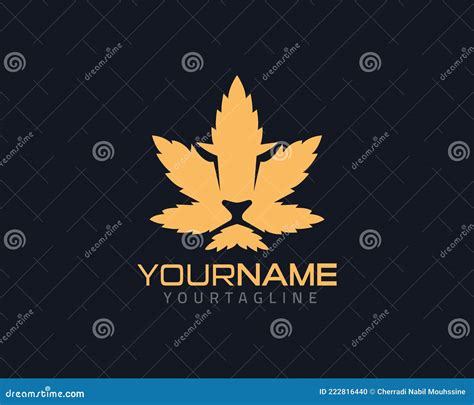 Lion Leaf Head Nature Hair Logo Vector Download Stock Vector