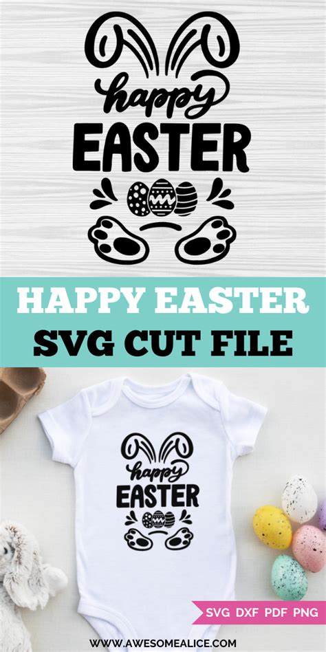 Free Happy Easter Svg File For Cricut Silhouette Awesome Alice