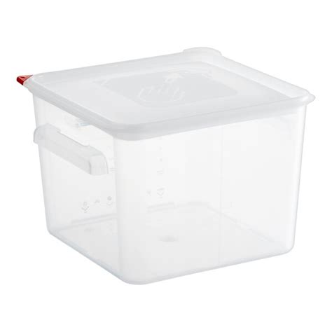 Araven 12 7 Qt Translucent Square Polypropylene Food Storage Container