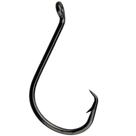 100pcs Strong Offset Sport Circle Fishing Hook Black High Carbon Steel