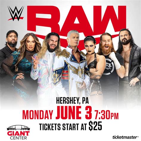 Wwe ‘monday Night Raw’ Returning To Hershey In 2024