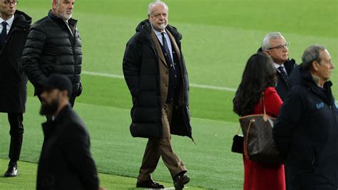 Champions League Napoli President De Laurentiis Could Face Hefty Fine