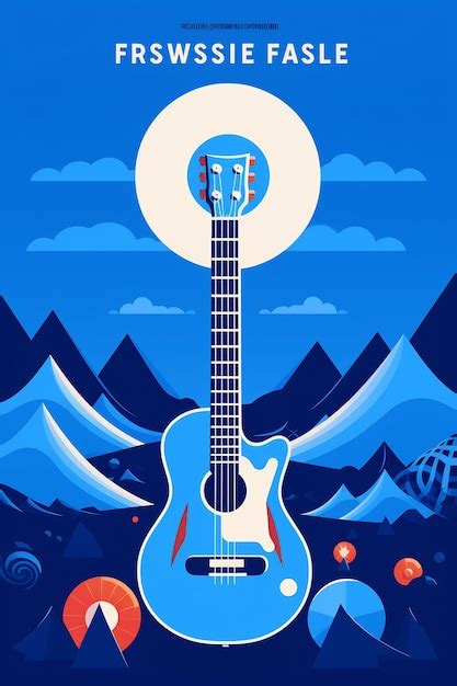 Premium Ai Image A Blue Guitar With The Number 5 On It