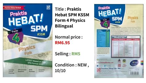 Praktis Hebat Spm Kssm Form Physics Bilingual Hobbies Toys Books