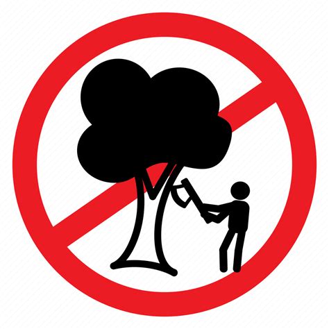 Ban Cut Illegal No Notice Sign Tree Icon Download On Iconfinder