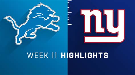 Detroit Lions vs. New York Giants highlights | Week 11