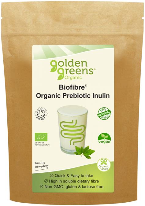 Biofibre Organic Prebiotic Inulin 250g Golden Greens YourHealthBasket