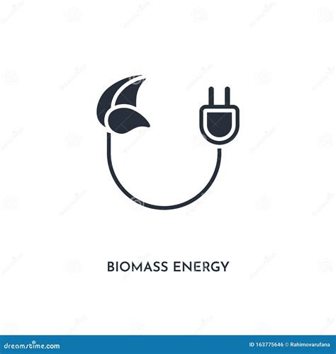 Biomass Energy Icon Simple Element Illustration Isolated Trendy