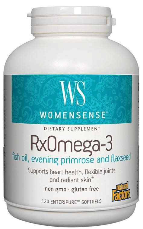 Natural Factors Womensense RxOmega-3 Fish Oil Women's Blend 120 Softge ...