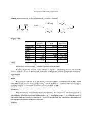 Dehydration Of Methyl Pentanol Experimental Pdf Dehydration Of