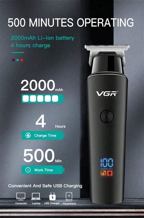 VGR Tondeuse à cheveux professionnelle VGR Taille cheveux électrique