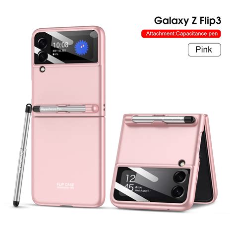 For Samsung Galaxy Z Flip 3 Case With Stylus Fashion Business Phone