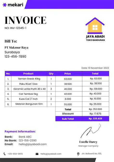 Cara Mudah Membuat Invoice Secara Manual Dan Otomatis