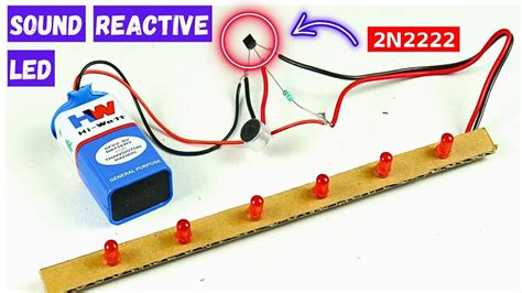 How To Make A Music Reactive Led Light Circuit At Home Diy Sound Reactive Uv Meter Youtube