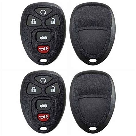 2 PACK KeylessOption Keyless Entry Remote Key Fob Shell Case Button Pad