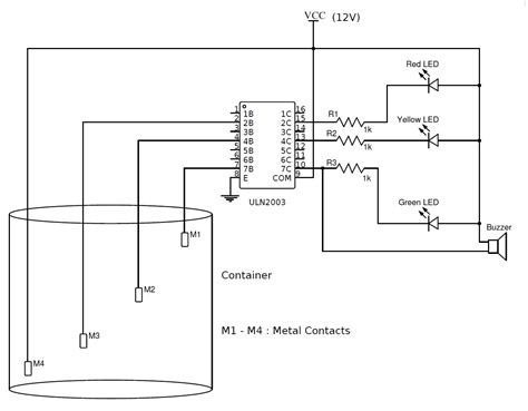 Water Tank Level Electronic Circuit