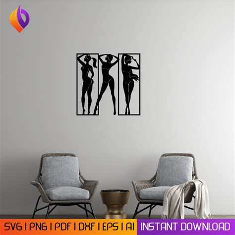 Hot Woman Pose Laser Cut Svg Dxf Files Wall Sticker Engraving Decal Silhouette Template Cnc