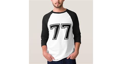 sports number 77 T-Shirt | Zazzle