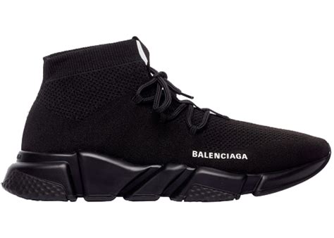 Balenciaga Speed Trainer Lace Up Black