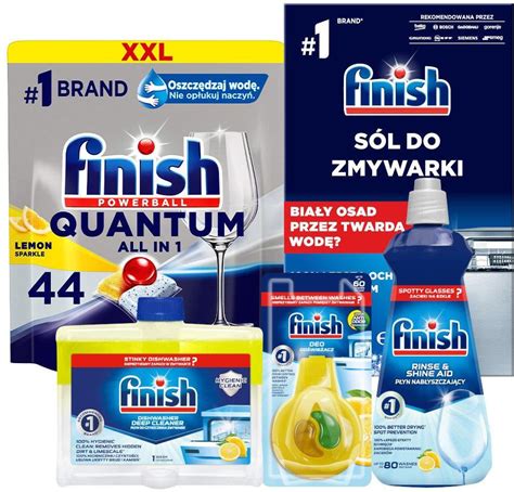 Finish Zestaw Do Zmywarki Quantum 5 Sztuk Kapsułki Finish Quantum All