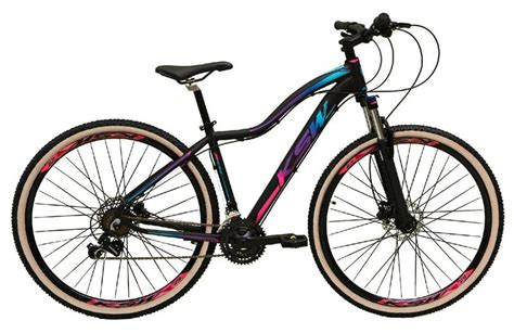 Bicicleta Feminina Aro Ksw Mwza Alum Nio V C Mbios Shimano Garfo