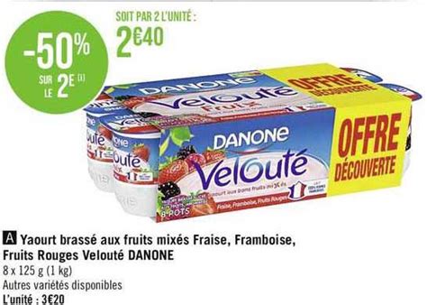 Promo Yaourt Brass Aux Fruits Mix S Fraise Framboise Fruits Rouges