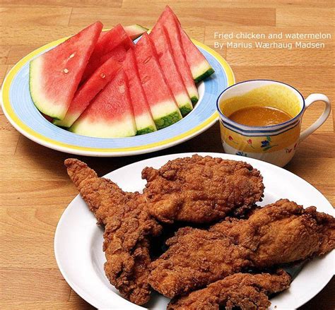 Fried Chicken And Watermelon Old Picture I Made For A Facebook Group