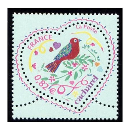 Timbre France Yvert No 3748 Coeur St Valentin Cacharel